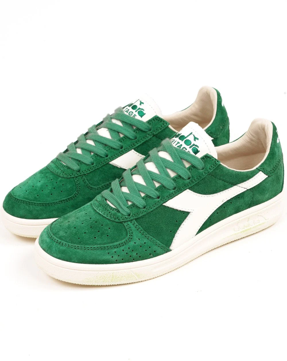 Diadora B Elite Migliori Anni Trainers Green Peas Cream - Image 2