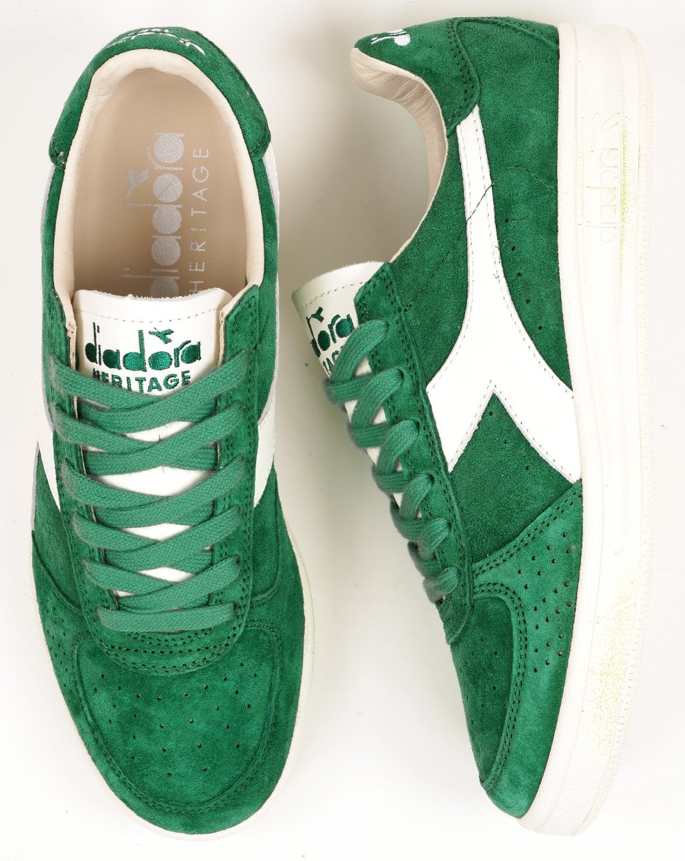 Diadora B Elite Migliori Anni Trainers Green Peas Cream - Image 4