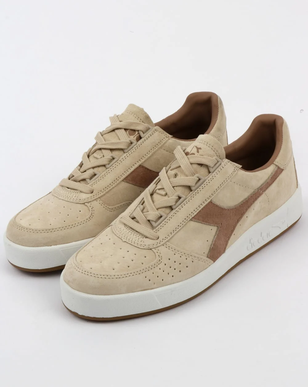 Diadora B. Elite Nubuck Trainers Bleached Sand/Tawny Birch - Image 3