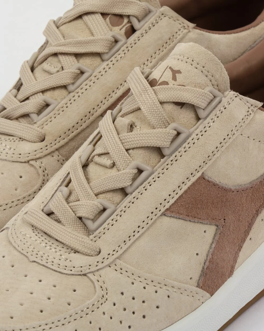 Diadora B. Elite Nubuck Trainers Bleached Sand/Tawny Birch - Image 4