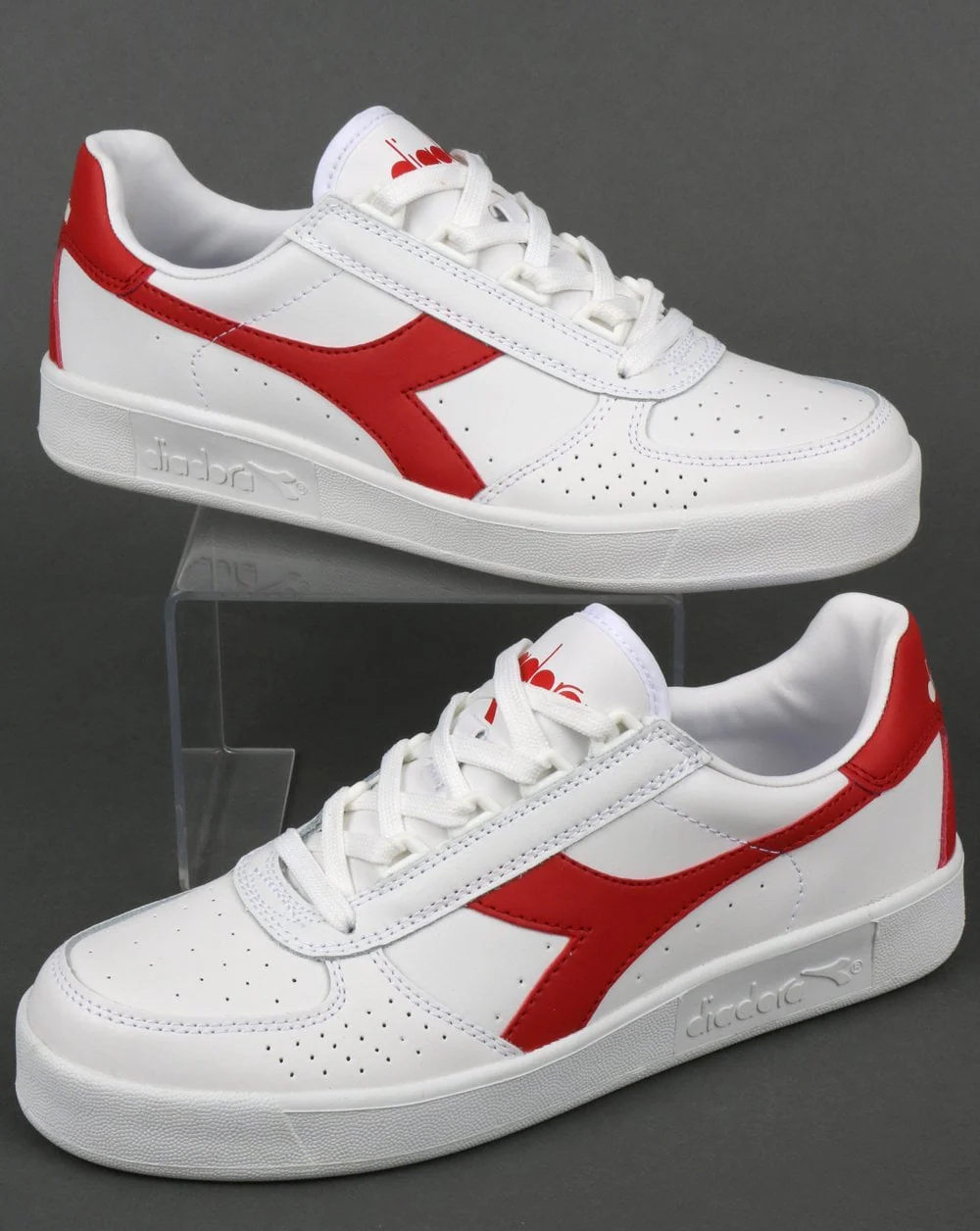 Diadora B. Elite Trainers White/Ferrari Red