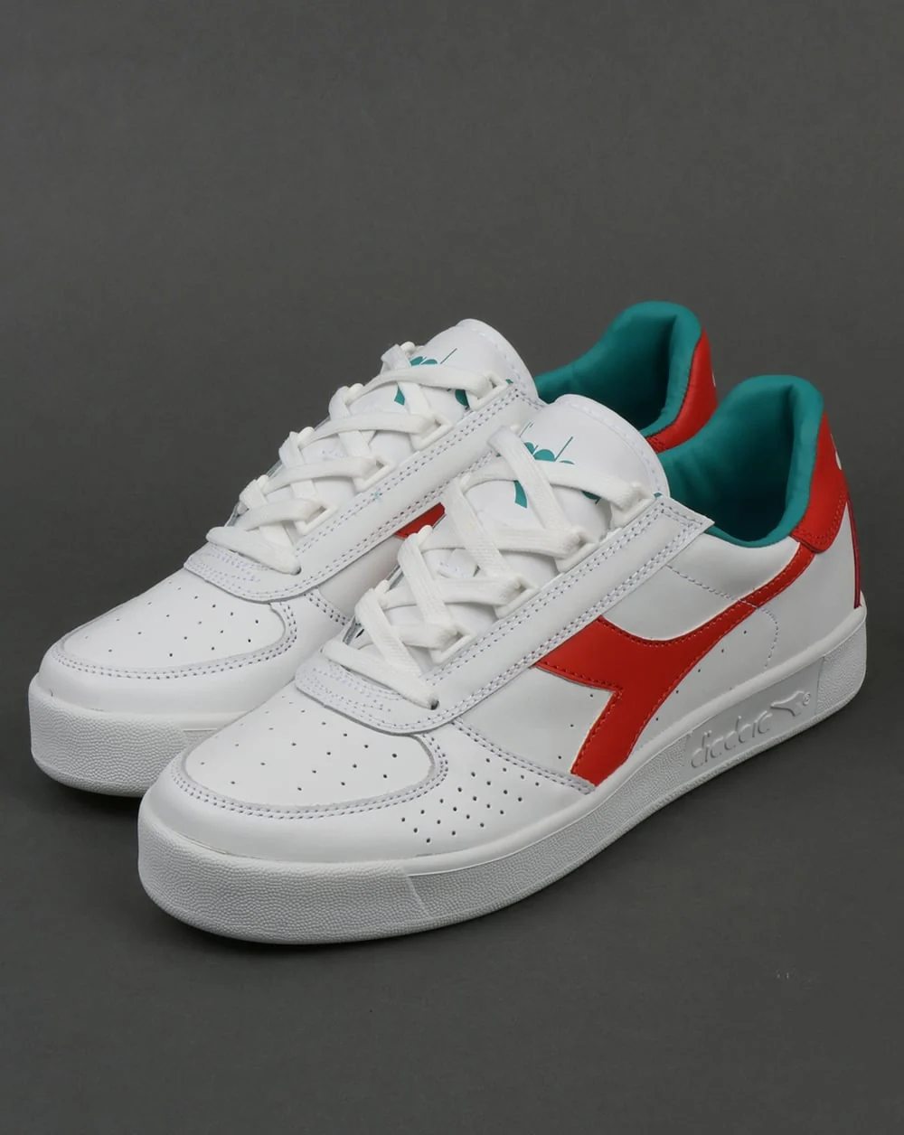 Diadora B. Elite Trainers White/Fiesta Red - Image 4