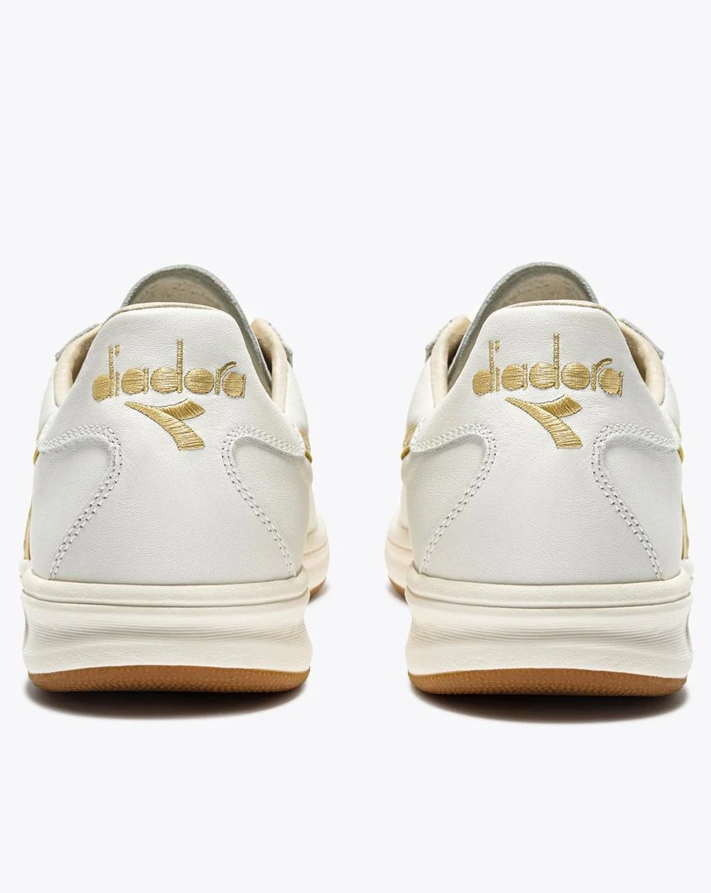 Diadora Borg Elite Italia Trainer Premium White/Gold - Image 3