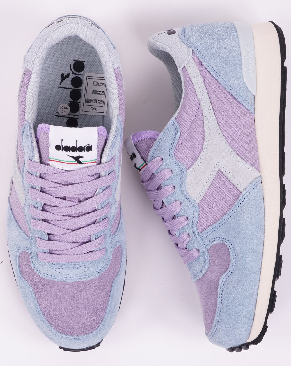 Diadora Camaro Suede Trainer Lavender Grey/Stone Blue - Image 4