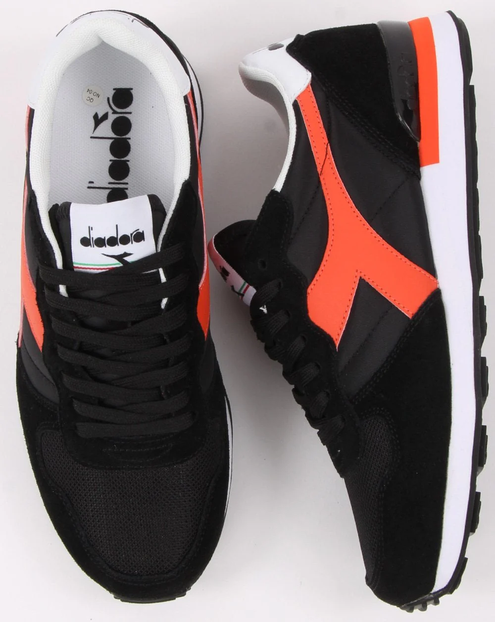 Diadora Camaro Trainers Black/Red - Image 2