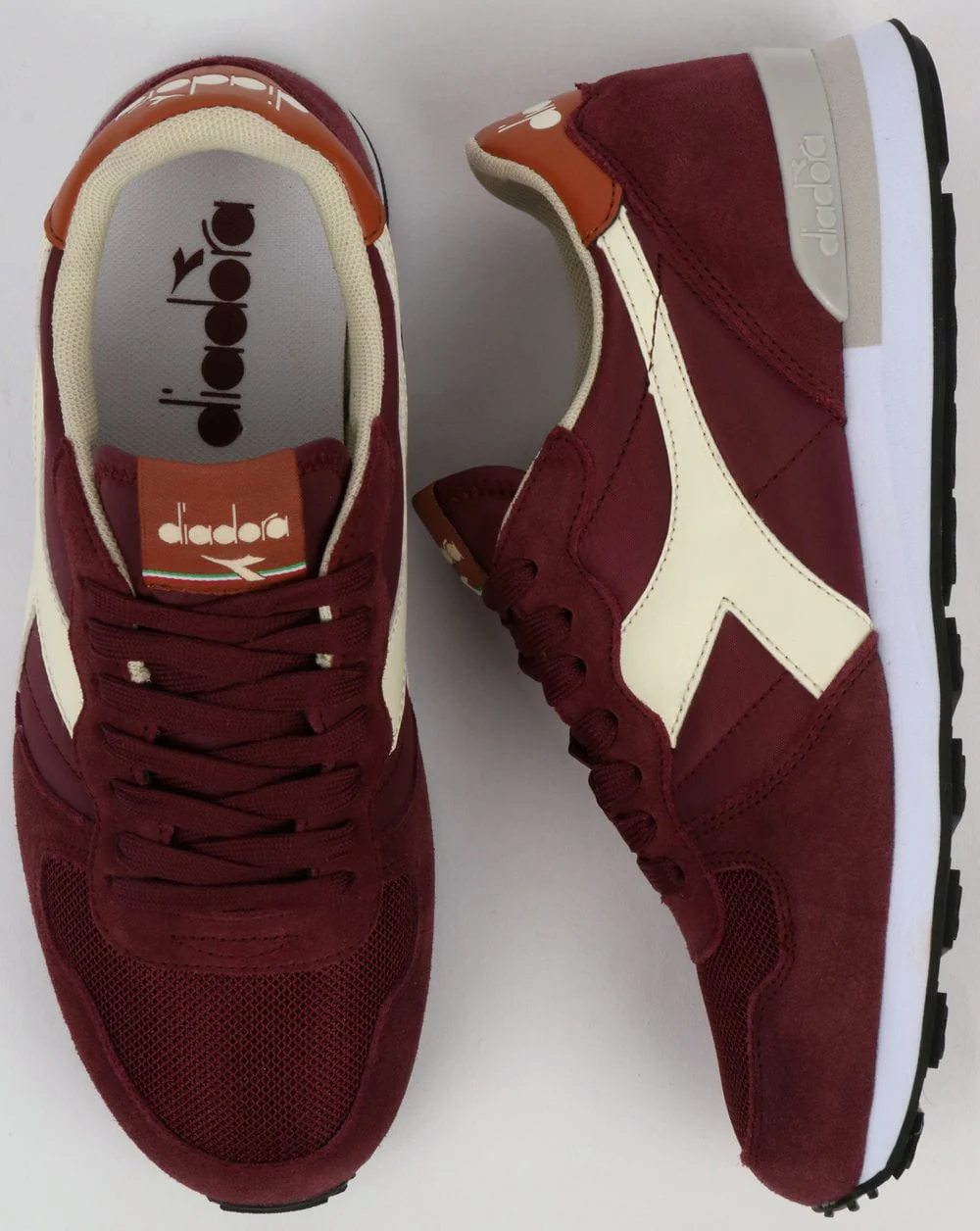 Diadora Camaro Trainers Burgundy/White - Image 2