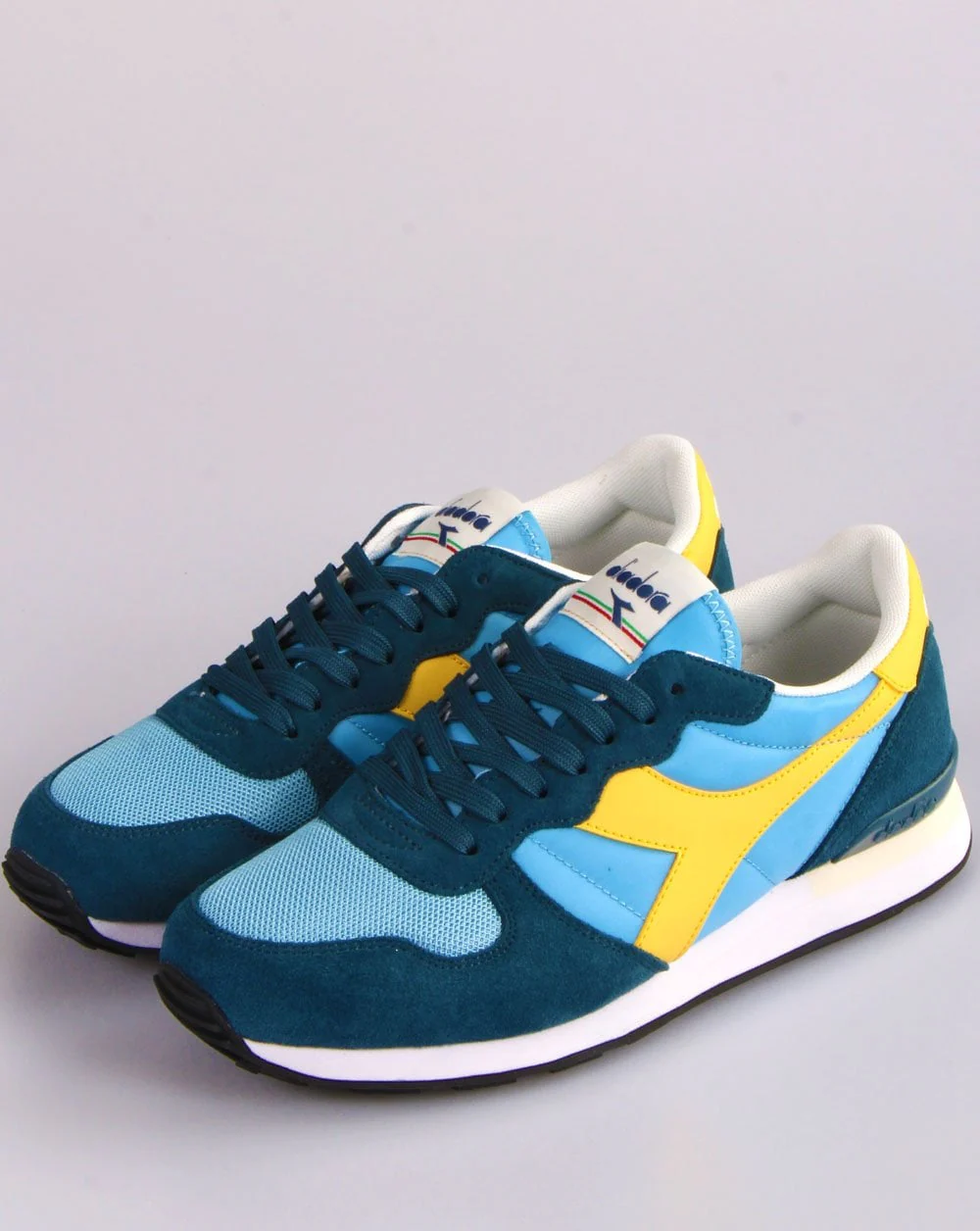 Diadora Camaro Trainers China Blue/Yellow - Image 3