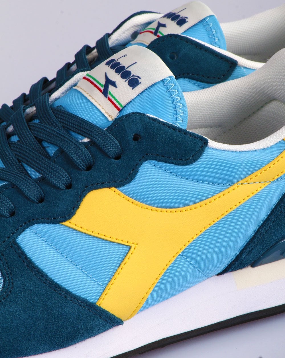 Diadora Camaro Trainers China Blue/Yellow - Image 4