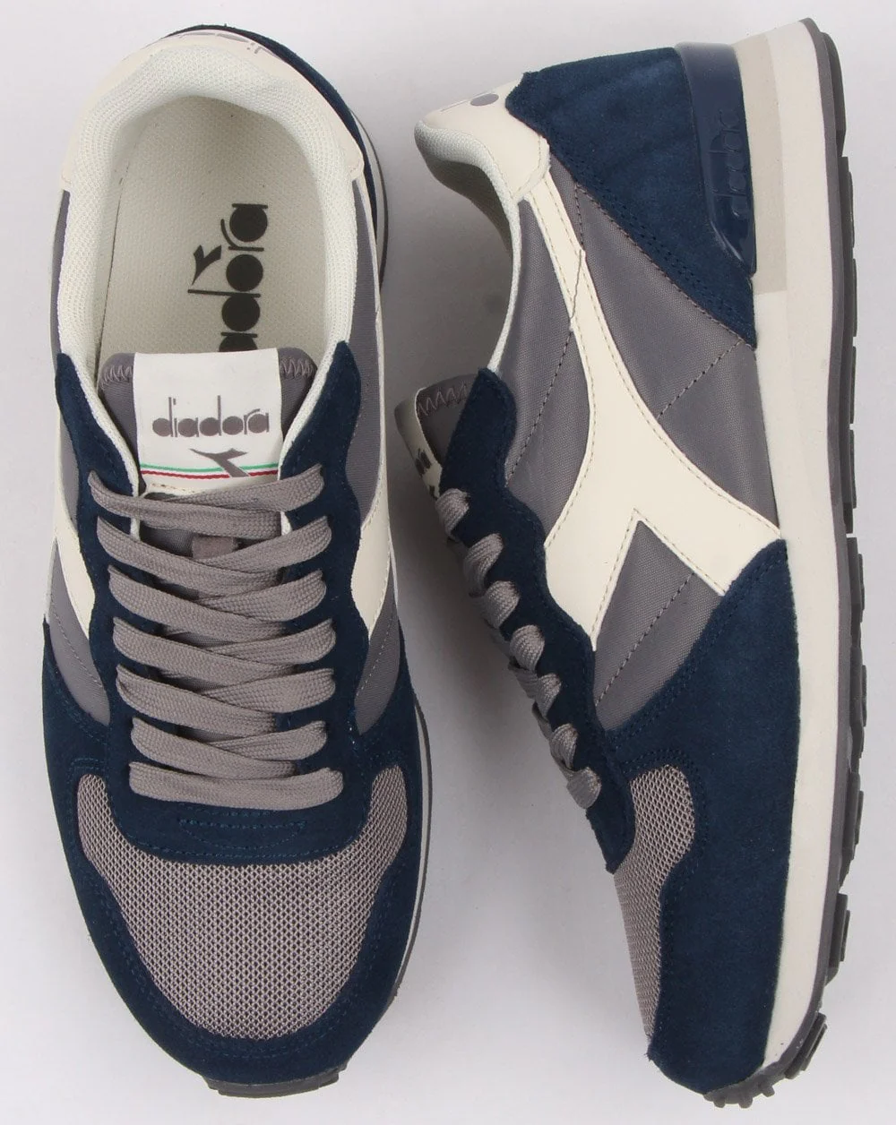 Diadora Camaro Trainers Grey/Blue - Image 2