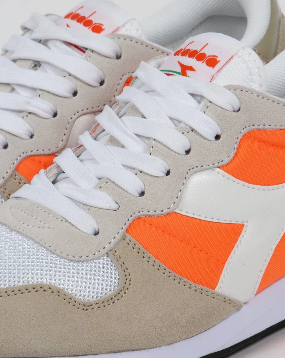 Diadora Camaro Trainers Vermillion Orange/White - Image 4