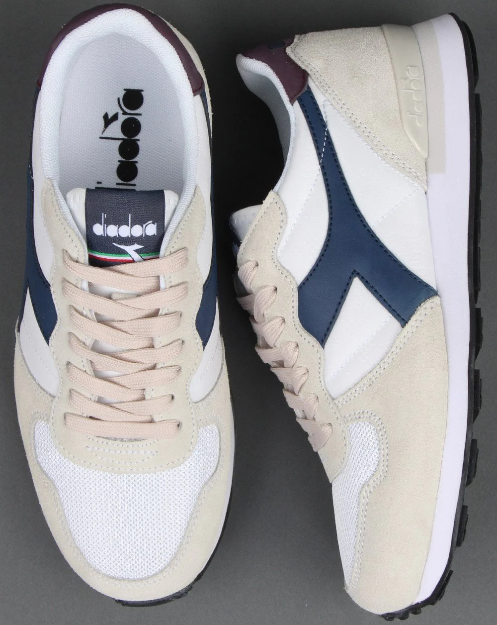 Diadora Camaro Trainers White/Blue - Image 2