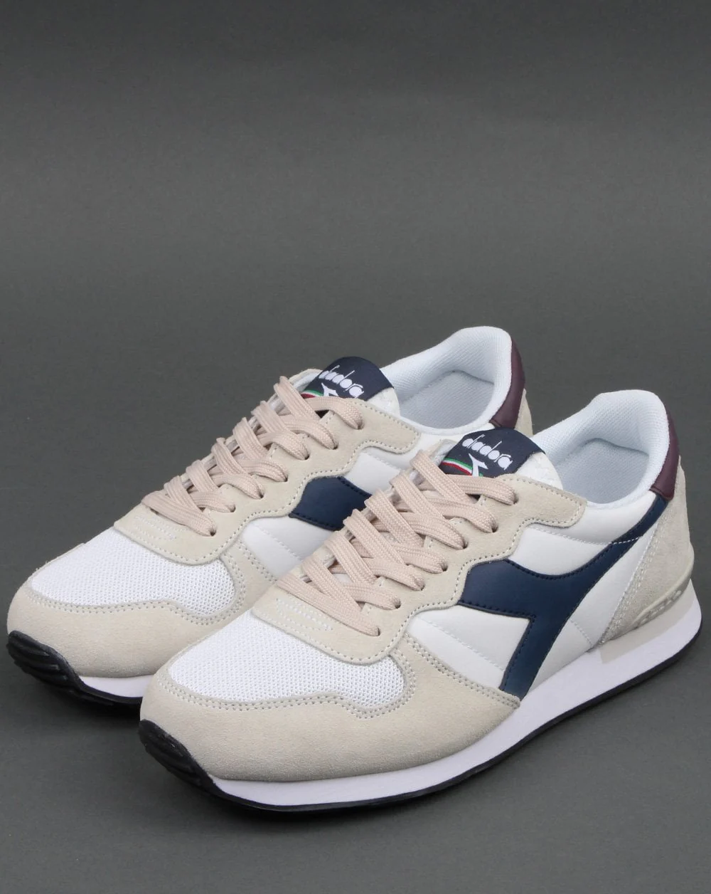 Diadora Camaro Trainers White/Blue - Image 3