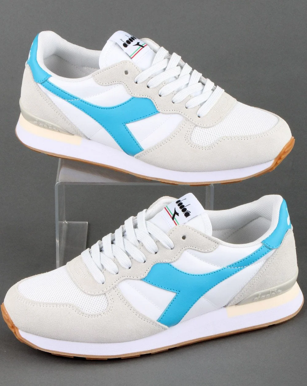 Diadora Camaro Trainers White/cyan