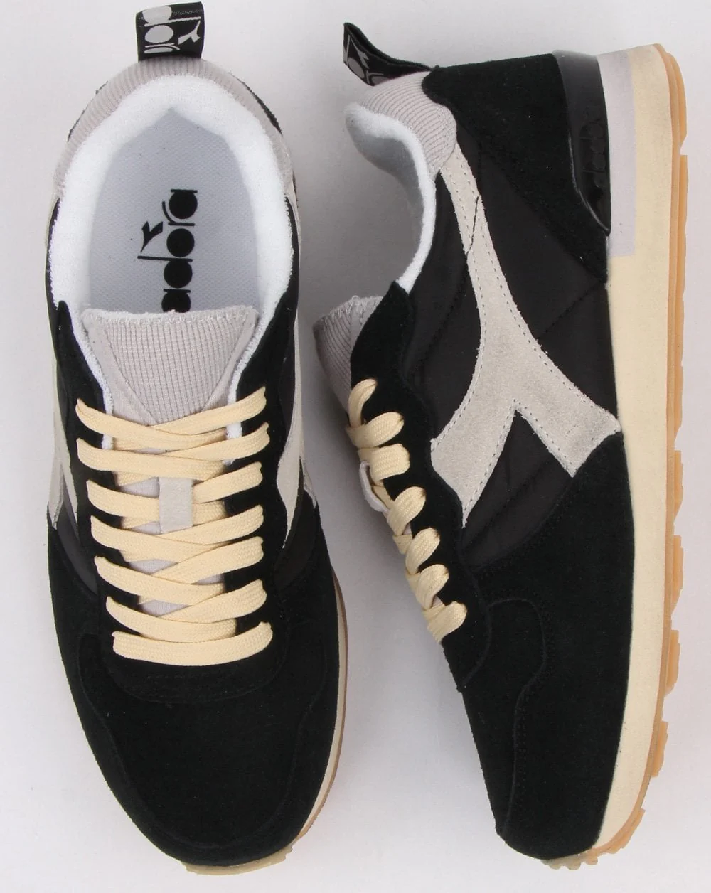 Diadora Camaro Vintage Trainers Black/Off White - Image 2