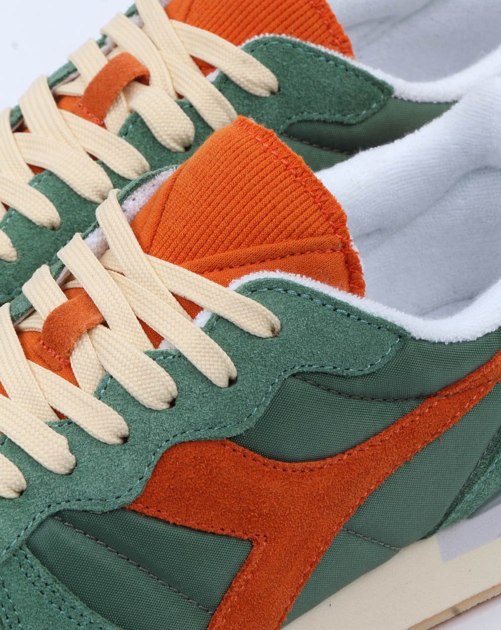 Diadora Camaro Vintage Trainers Green/Orange - Image 4