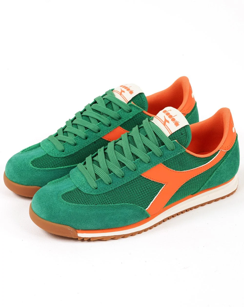 Diadora Cross Trainers Green/Orange - Image 3