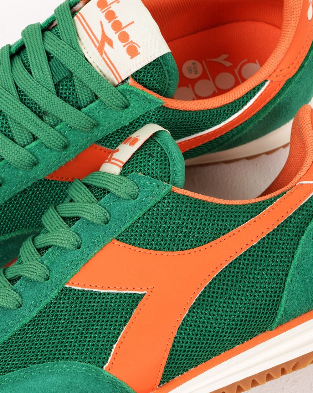 Diadora Cross Trainers Green/Orange - Image 4