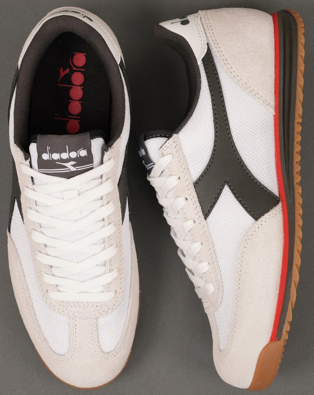 Diadora Cross Trainers White Black - Image 4