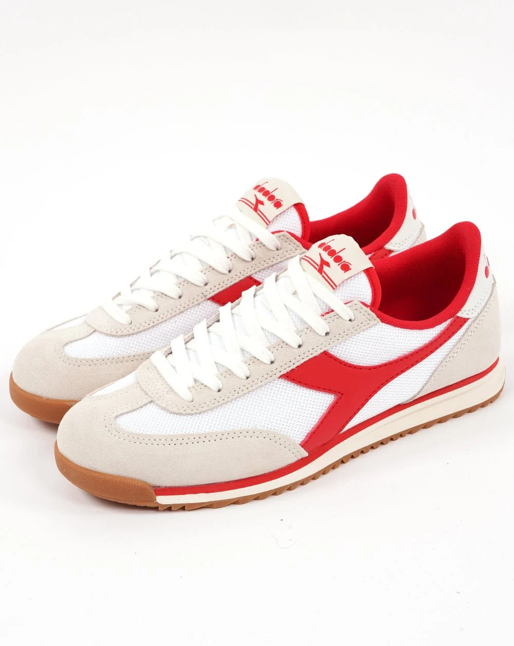 Diadora Cross Trainers White/Red - Image 2
