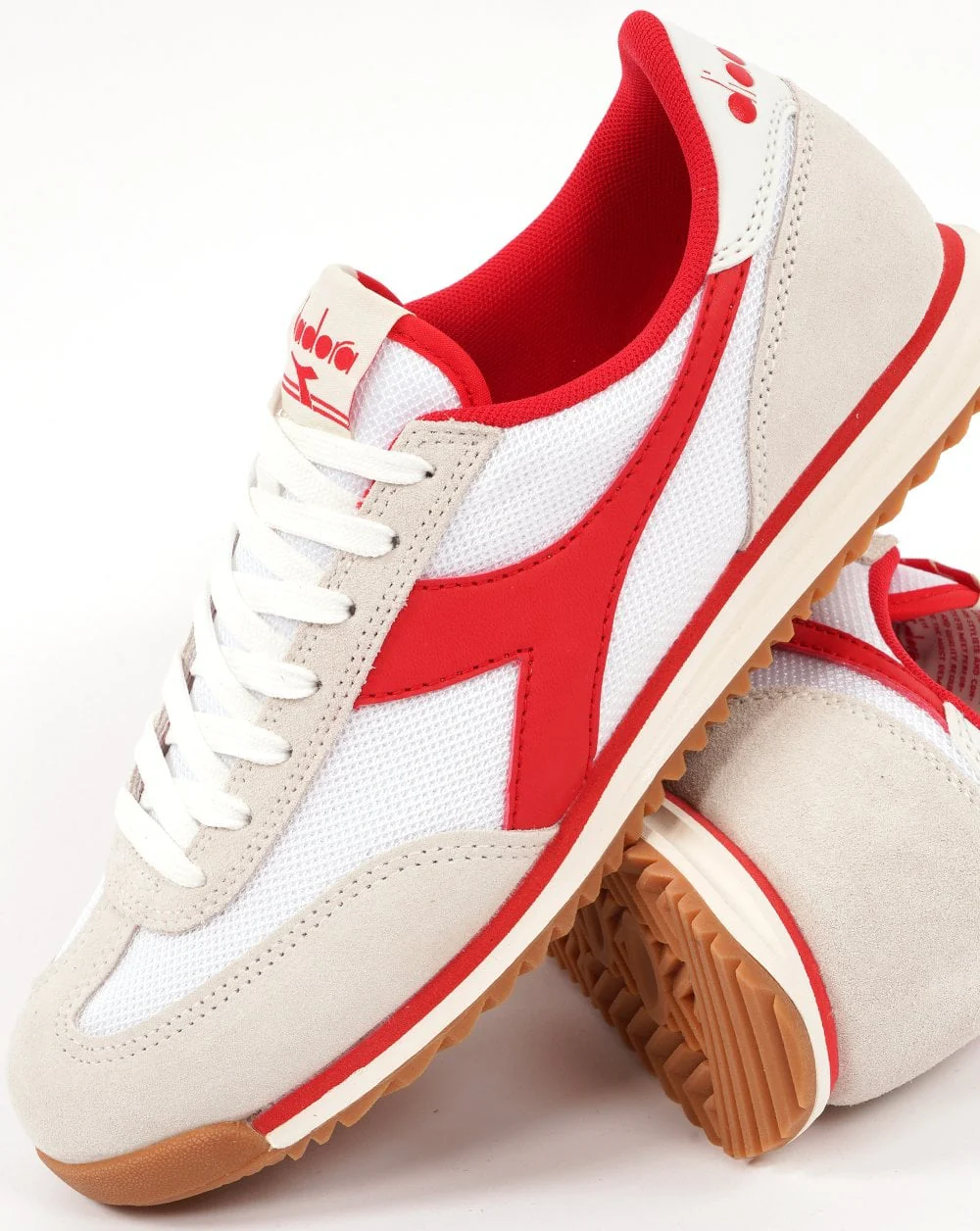 Diadora Cross Trainers White/Red - Image 3