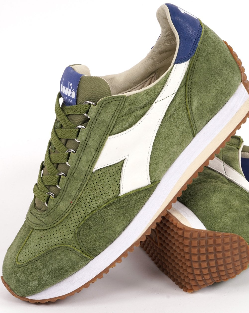 Diadora Equipe Suede SW Heritage Trainers Iguana Green