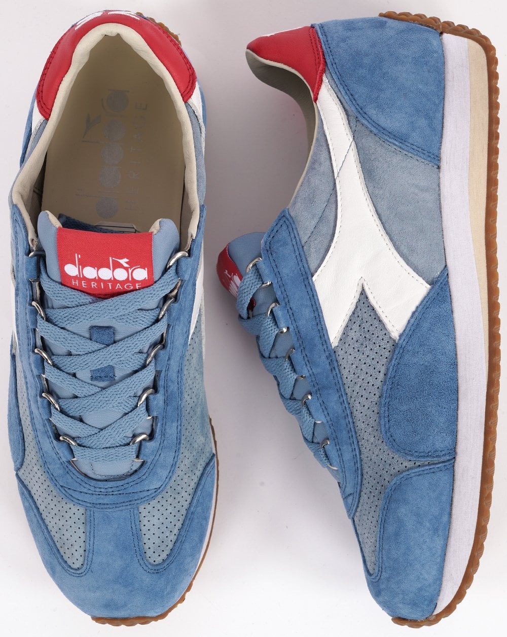 Diadora Equipe Suede SW Trainers Sky Blue - Image 4
