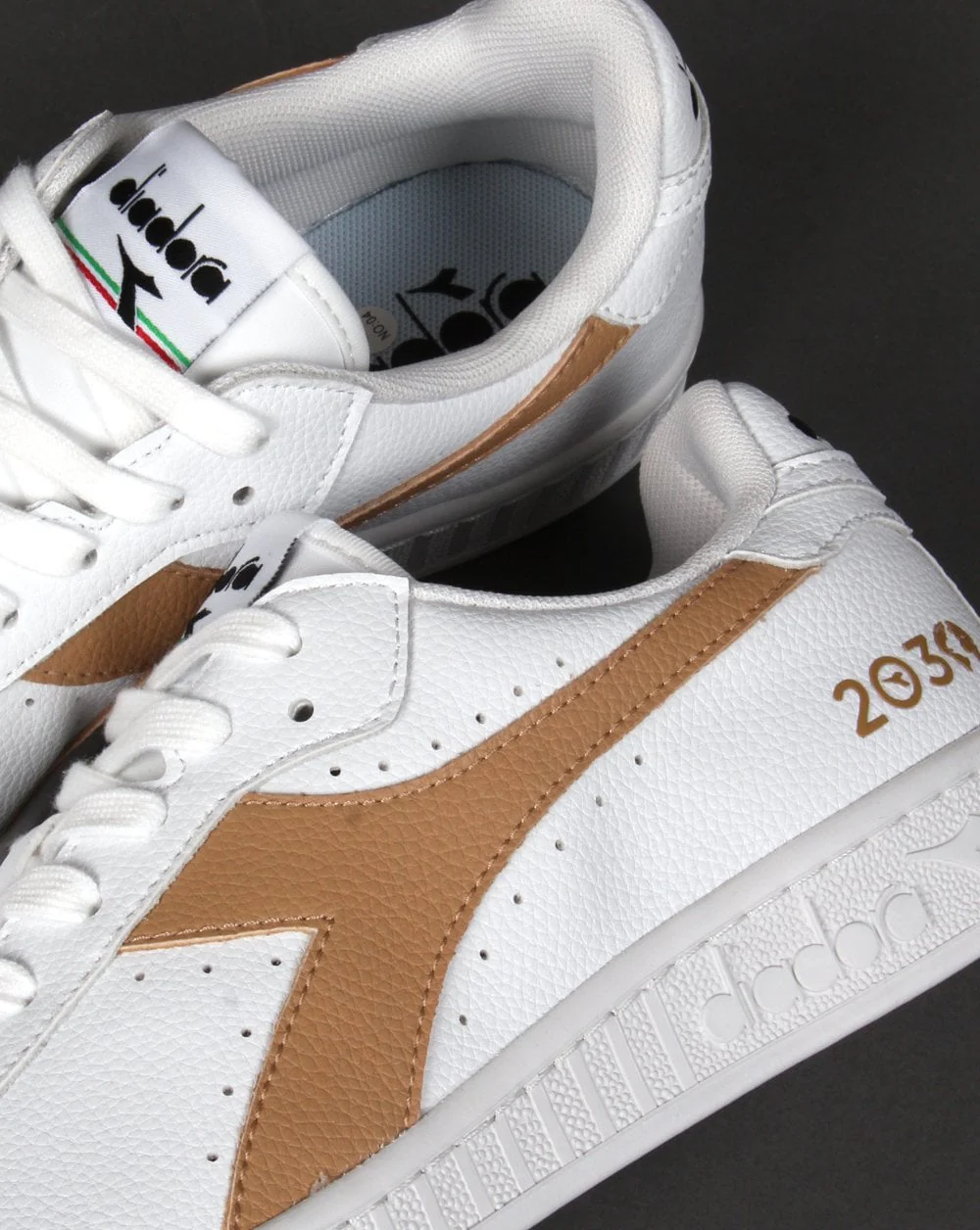 Diadora Game L Low Trainer White/Bronze - Image 2