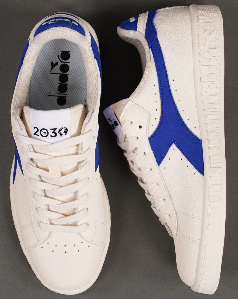 Diadora Game L Low Trainers Off White/Dark Royal - Image 4
