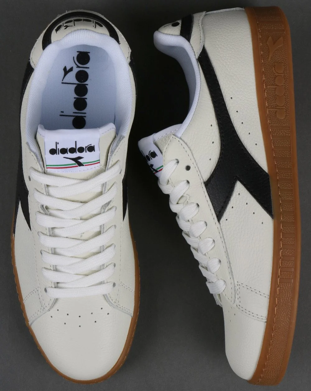 Diadora Game L Low Trainers White/Black - Image 2