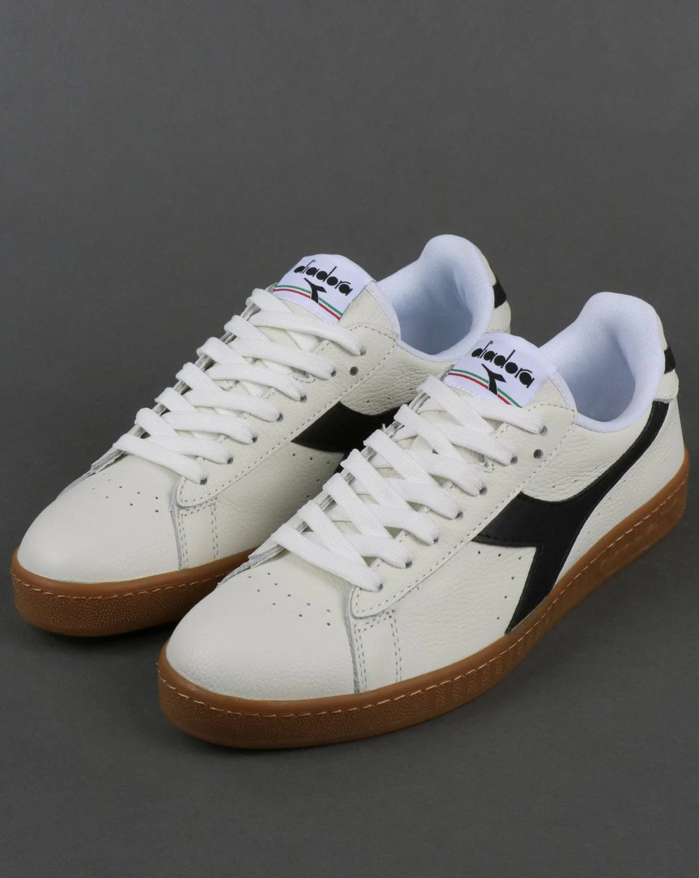 Diadora Game L Low Trainers White/Black - Image 3