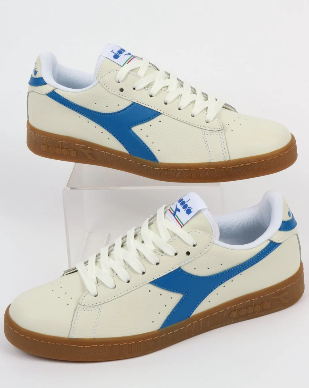 Diadora Game L Low Trainers White/Imperial Blue