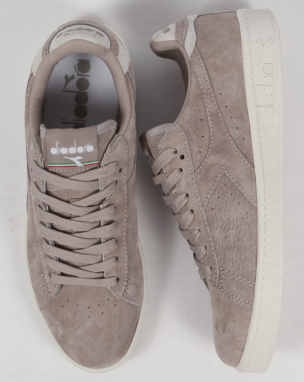 Diadora Game Low Suede Trainers Grey Silver - Image 2