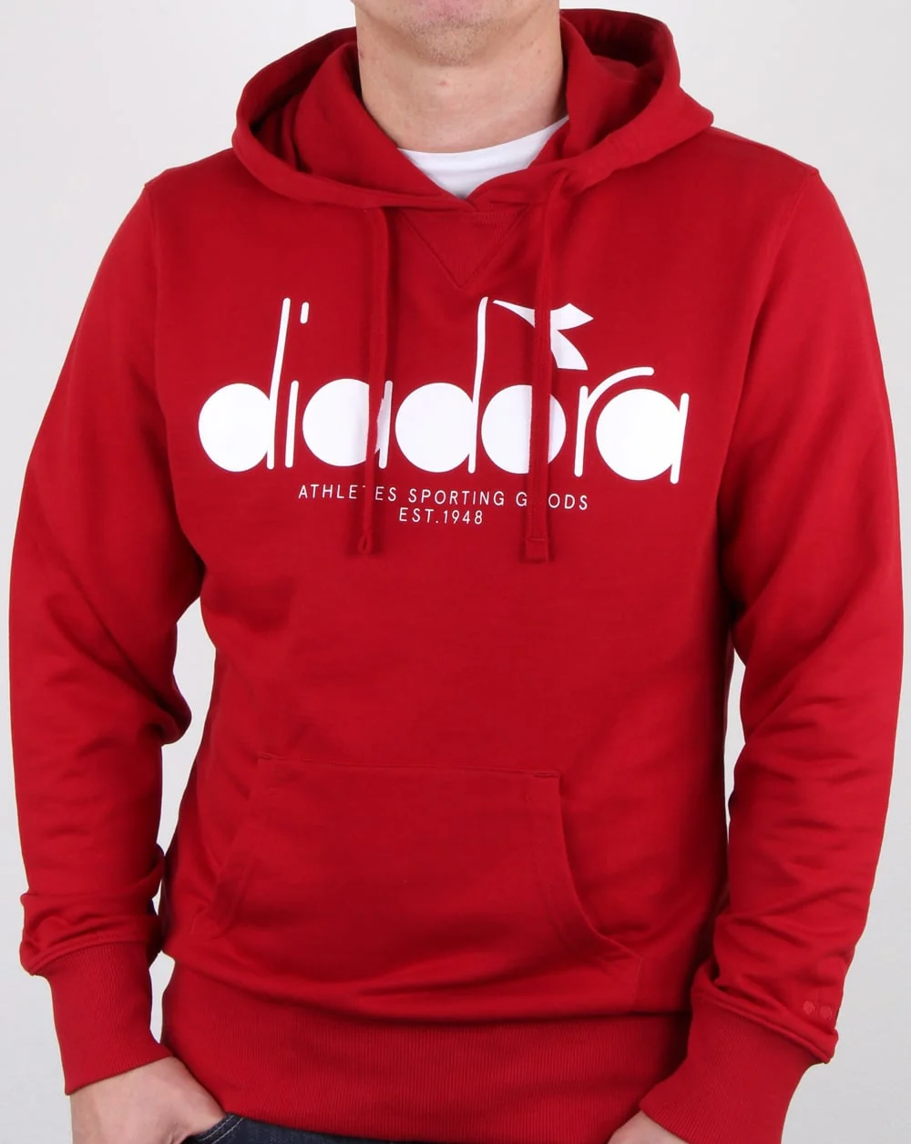 Diadora Logo Hoodie Red