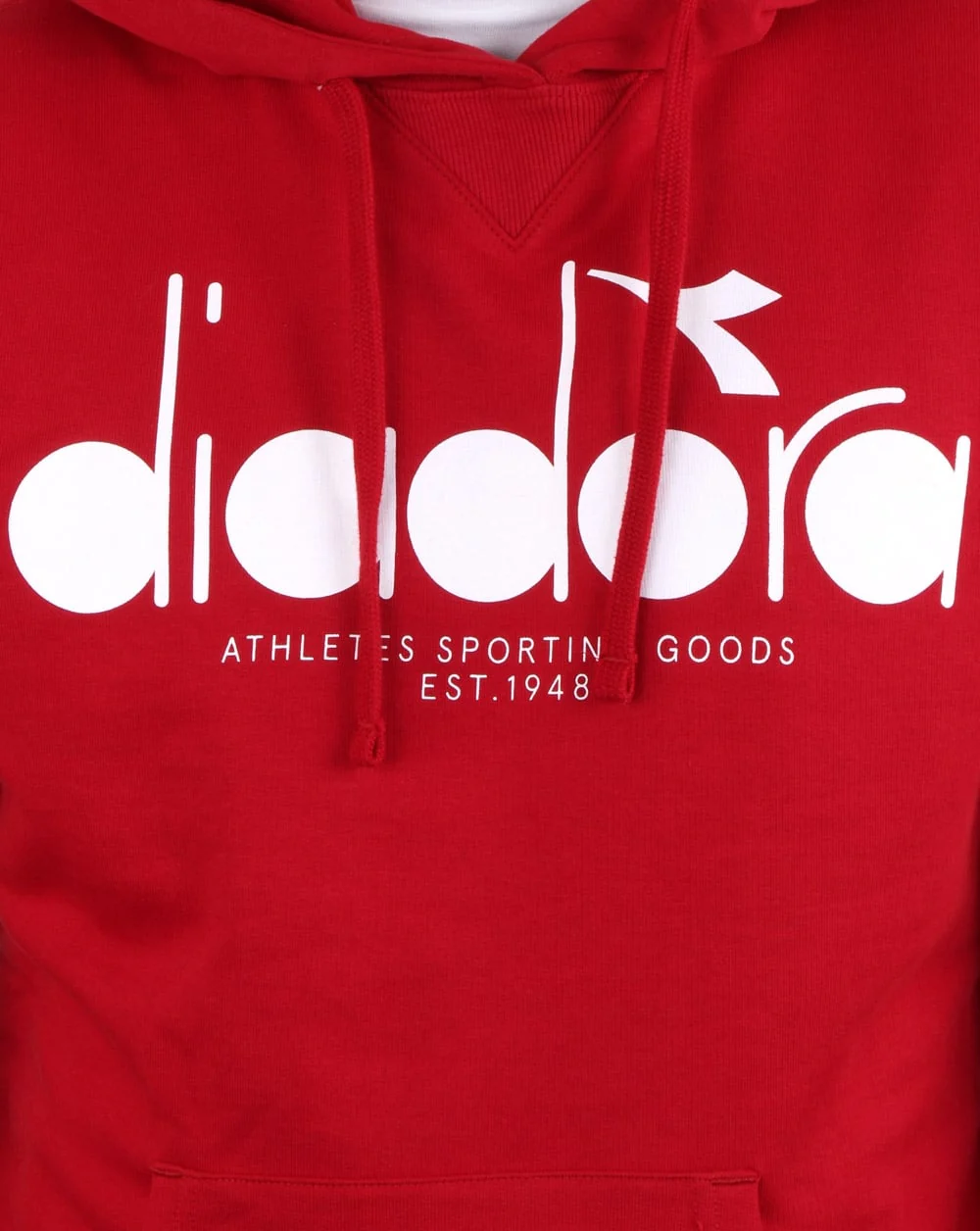 Diadora Logo Hoodie Red - Image 2