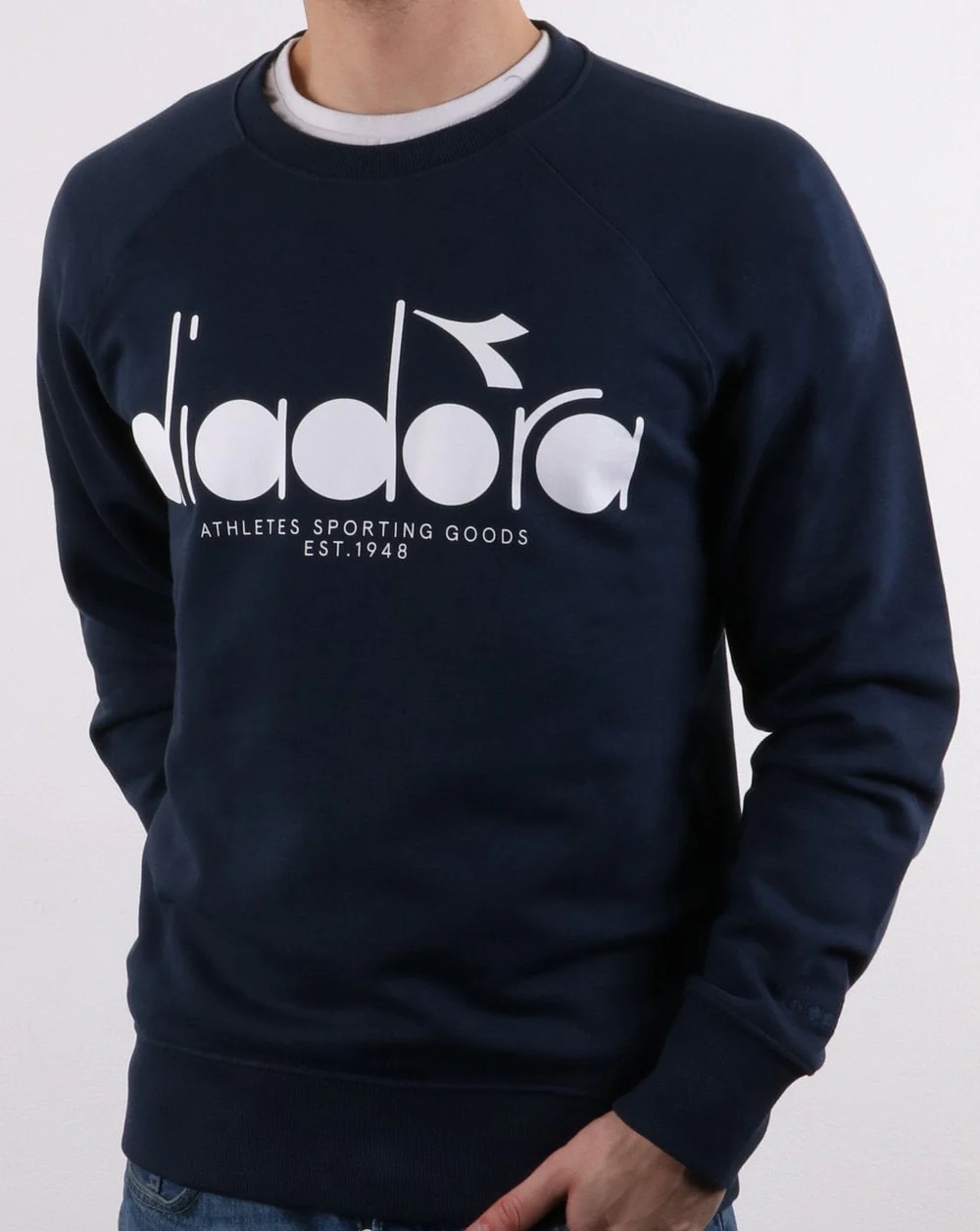 Diadora Logo Sweatshirt Blue Denim - Image 2