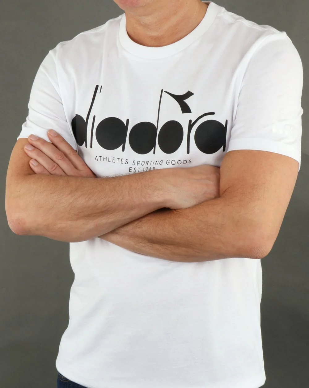 Diadora Logo T-shirt White Big Logo - Image 4