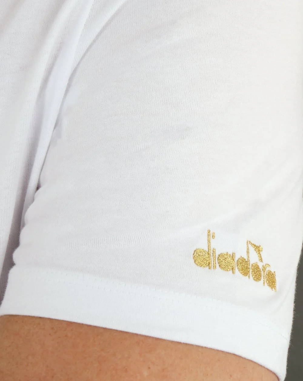 Diadora Logo T-shirt White/Black - Image 3