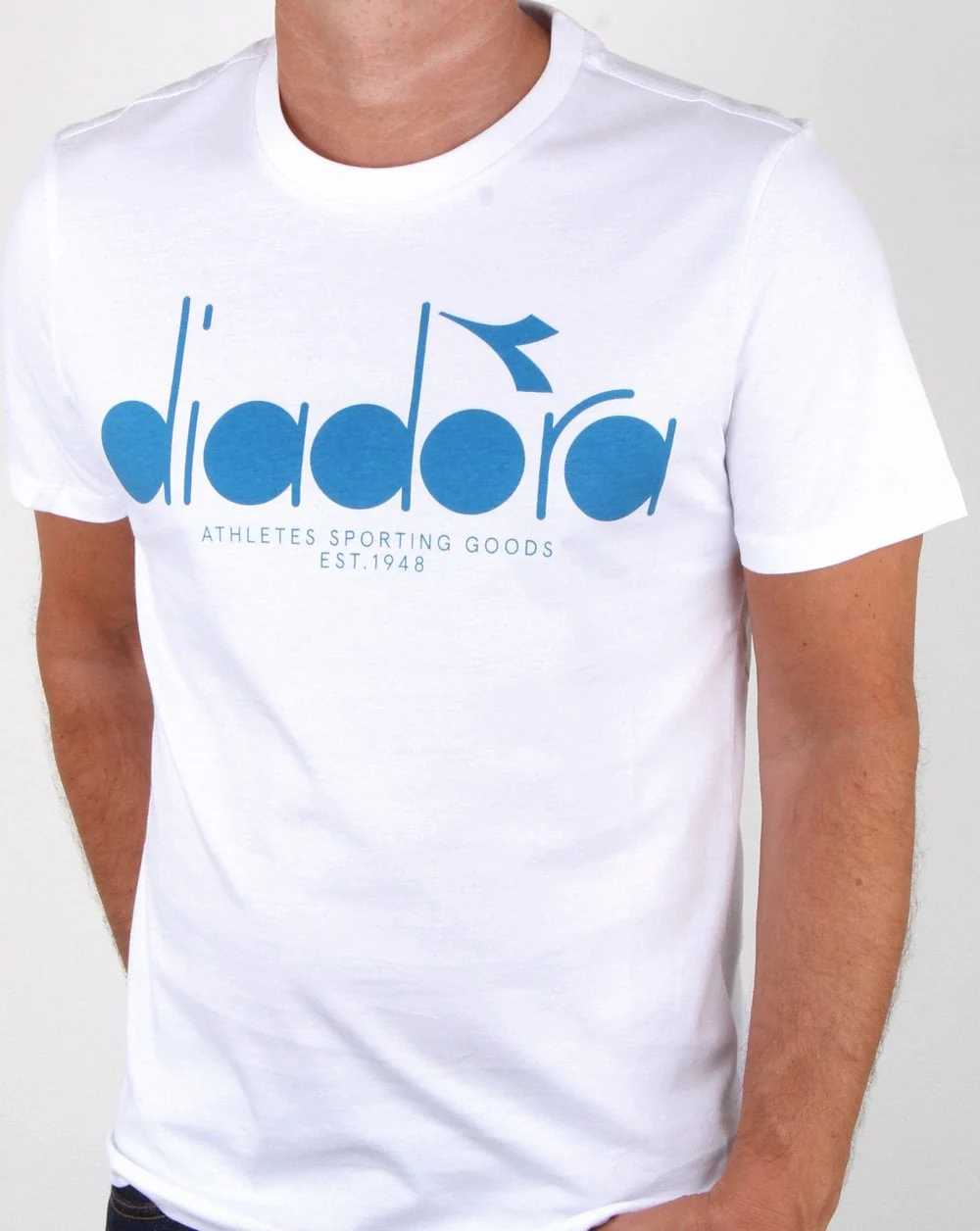 Diadora Logo T-shirt White/Blue
