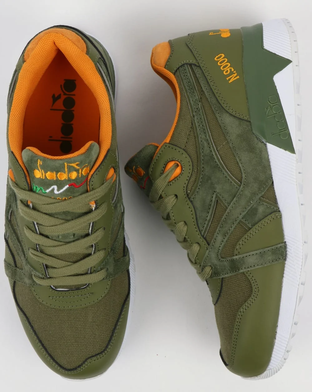 Diadora N9000 CVSD Trainers Green Rosemary - Image 2