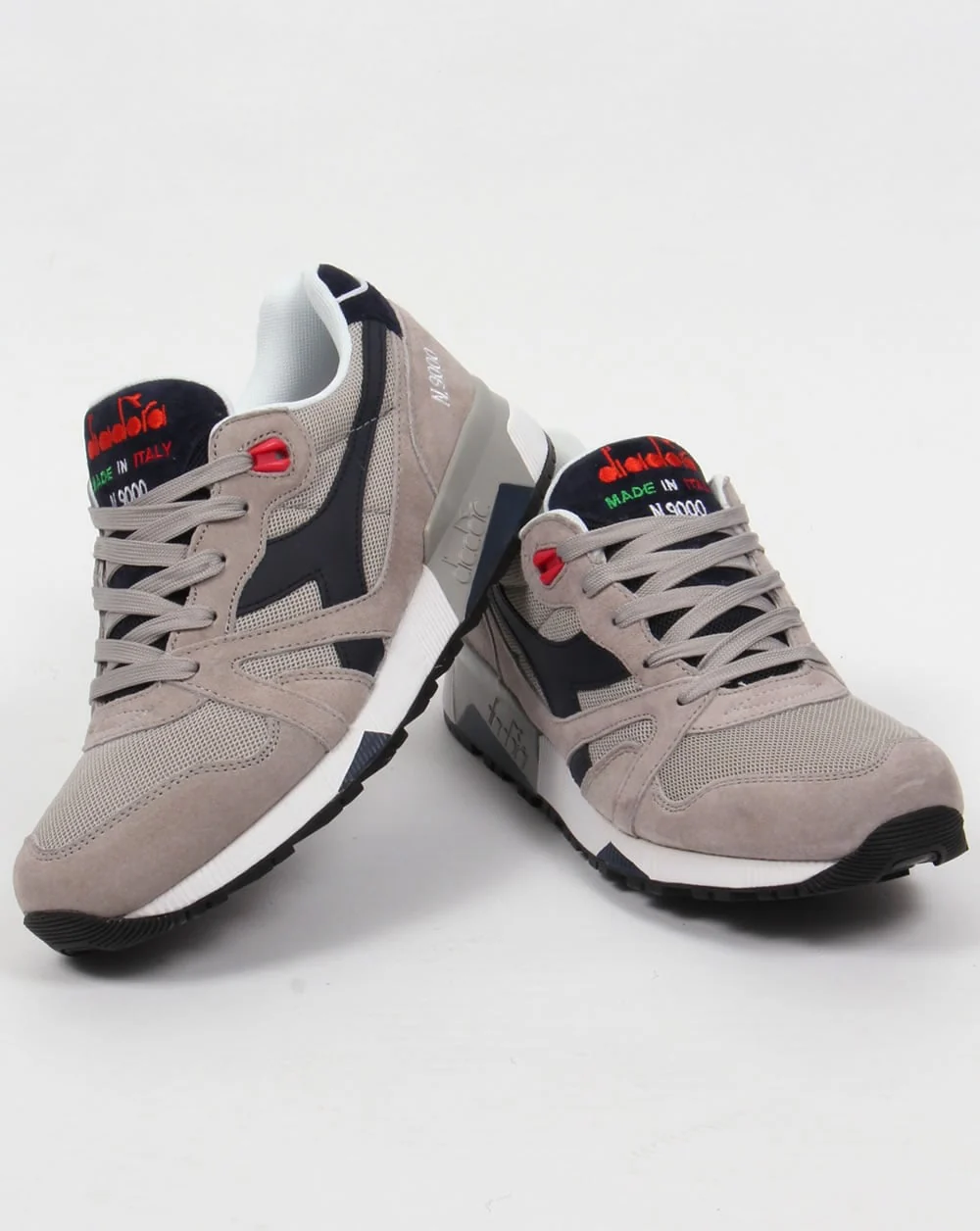Diadora N9000 Italia Trainers Blue Nights/Paloma Grey - Image 3