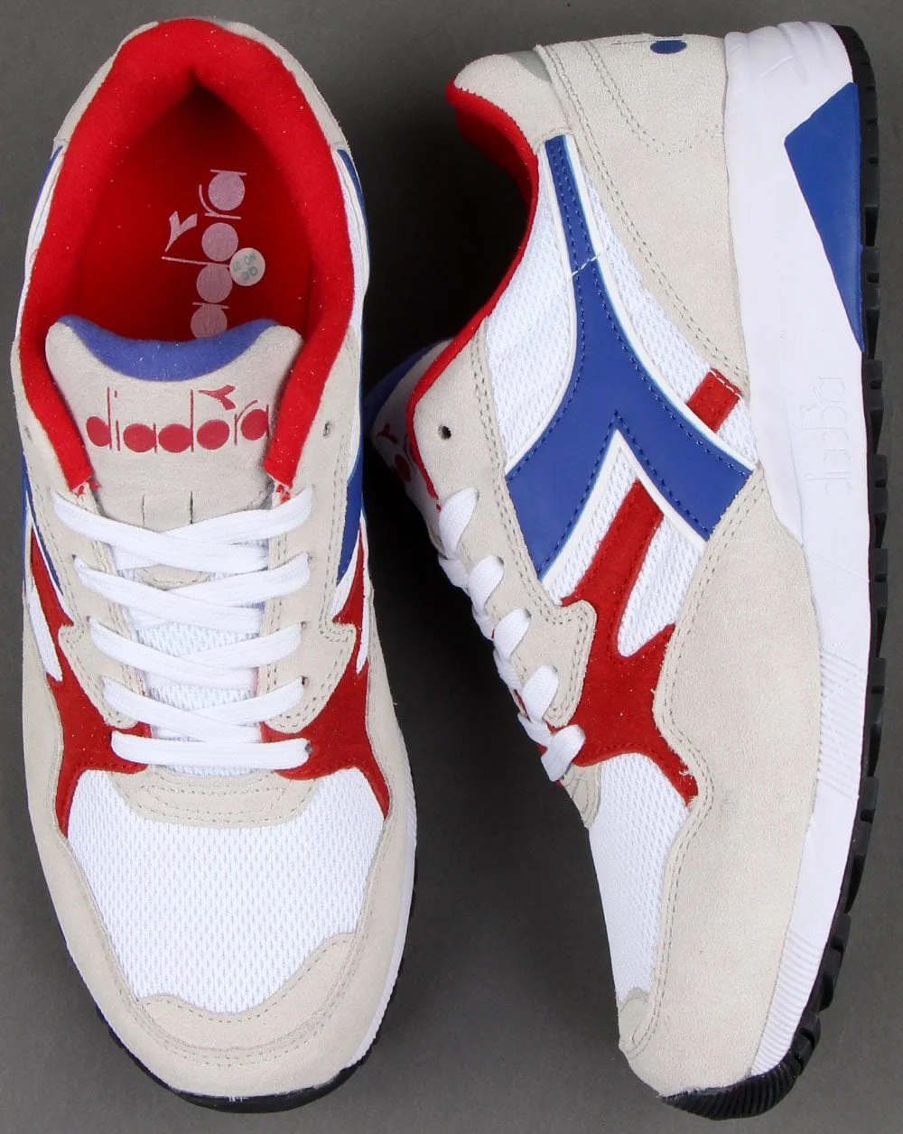 Diadora N902 S Trainers White/Blue/Red - Image 2