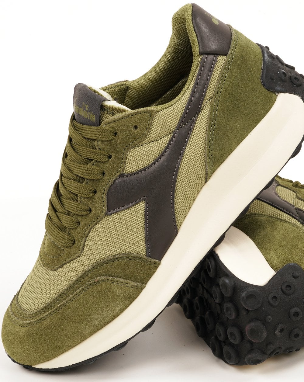 Diadora Race NY Trainers Olive Green Black