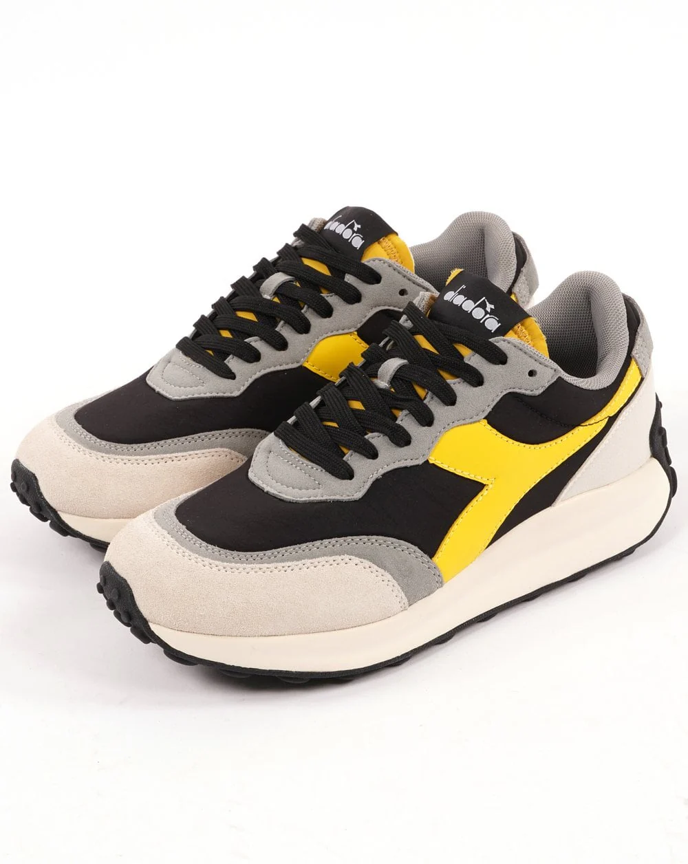 Diadora RACE NYL Trainer Black/White Pristine - Image 2