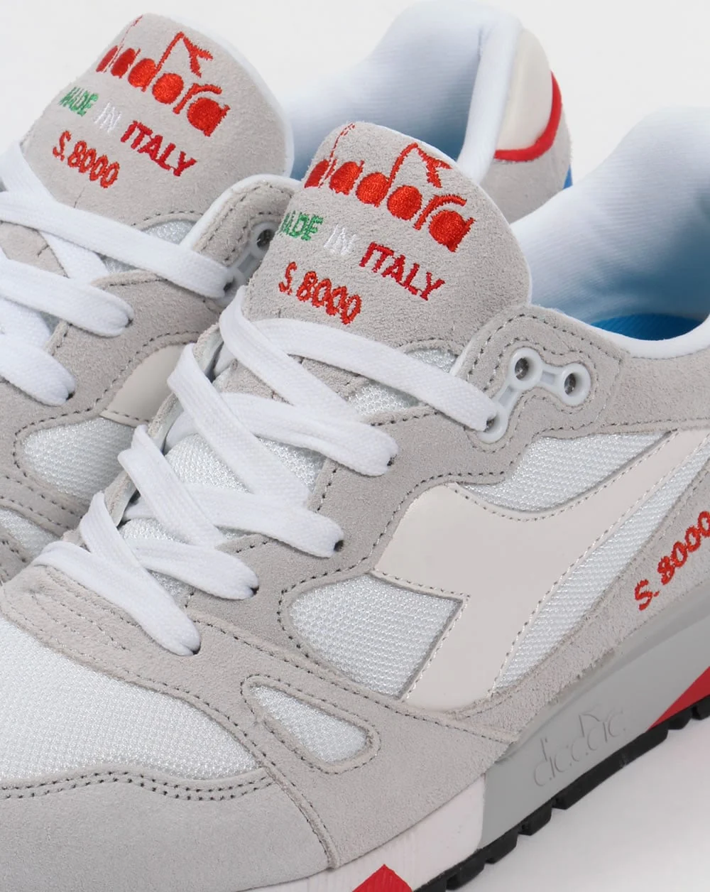 Diadora S8000 Premium Italy Trainers White/Micro Blue - Image 2