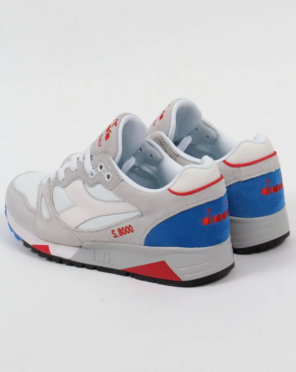 Diadora S8000 Premium Italy Trainers White/Micro Blue - Image 4