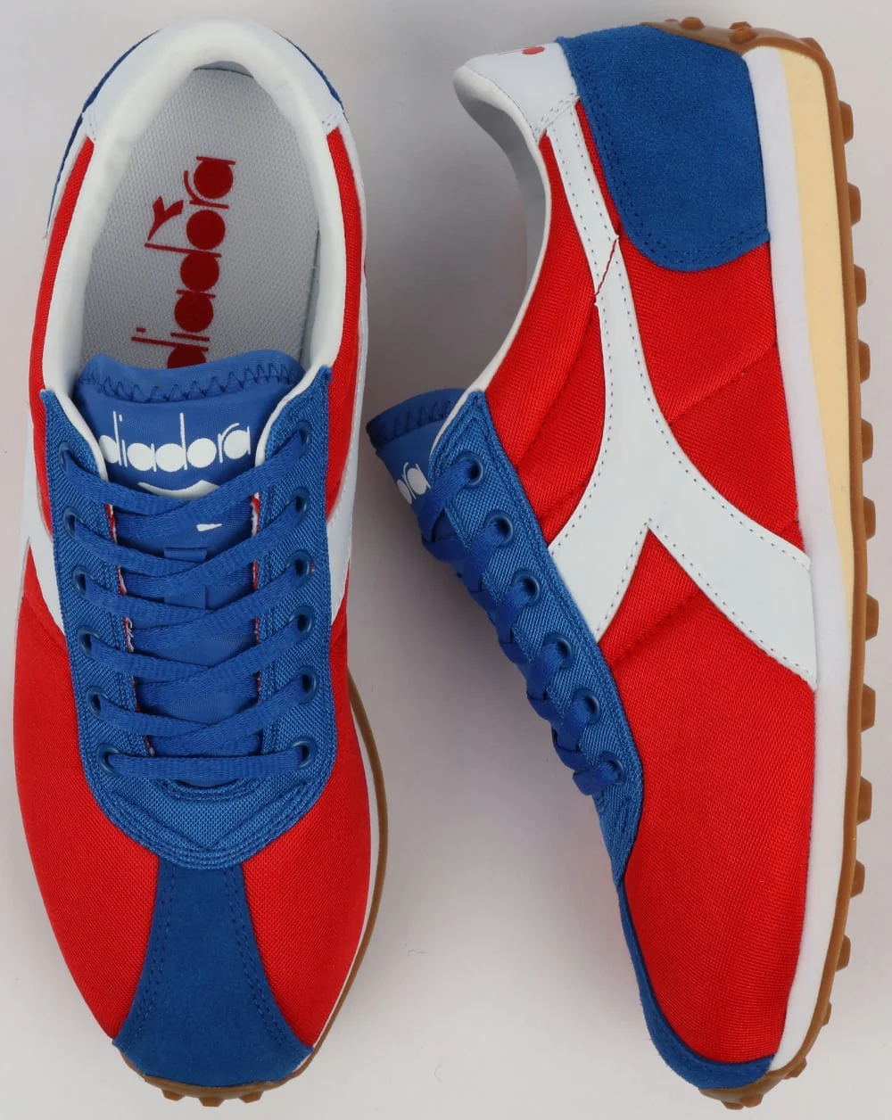 Diadora Sirio Trainers Fiery Red/Victoria Blue - Image 2
