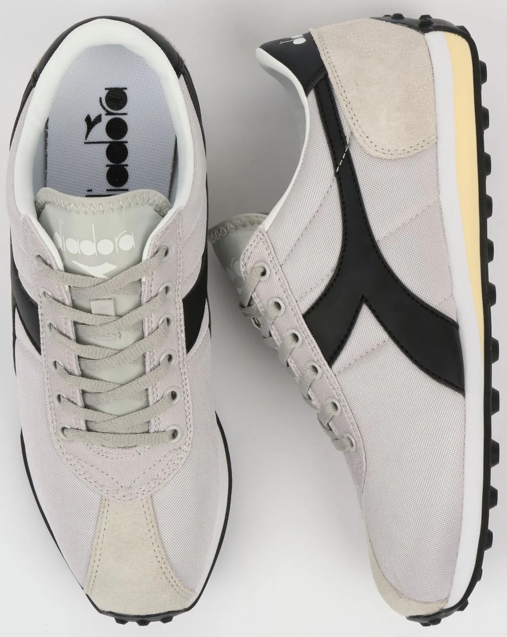 Diadora Sirio Trainers Light Grey/Black - Image 2