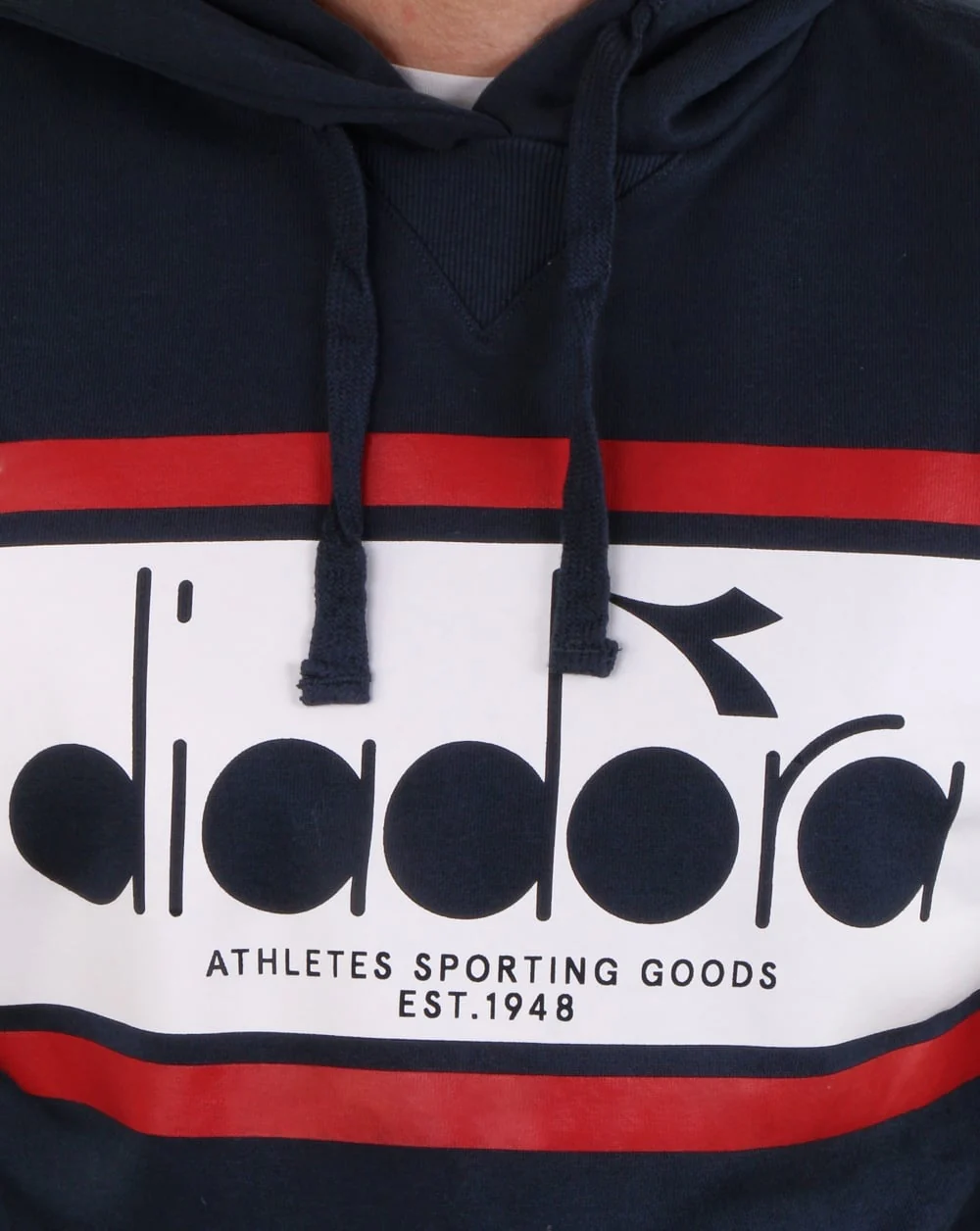 Diadora Spectra Hoody Blue Denim/White/Red - Image 2