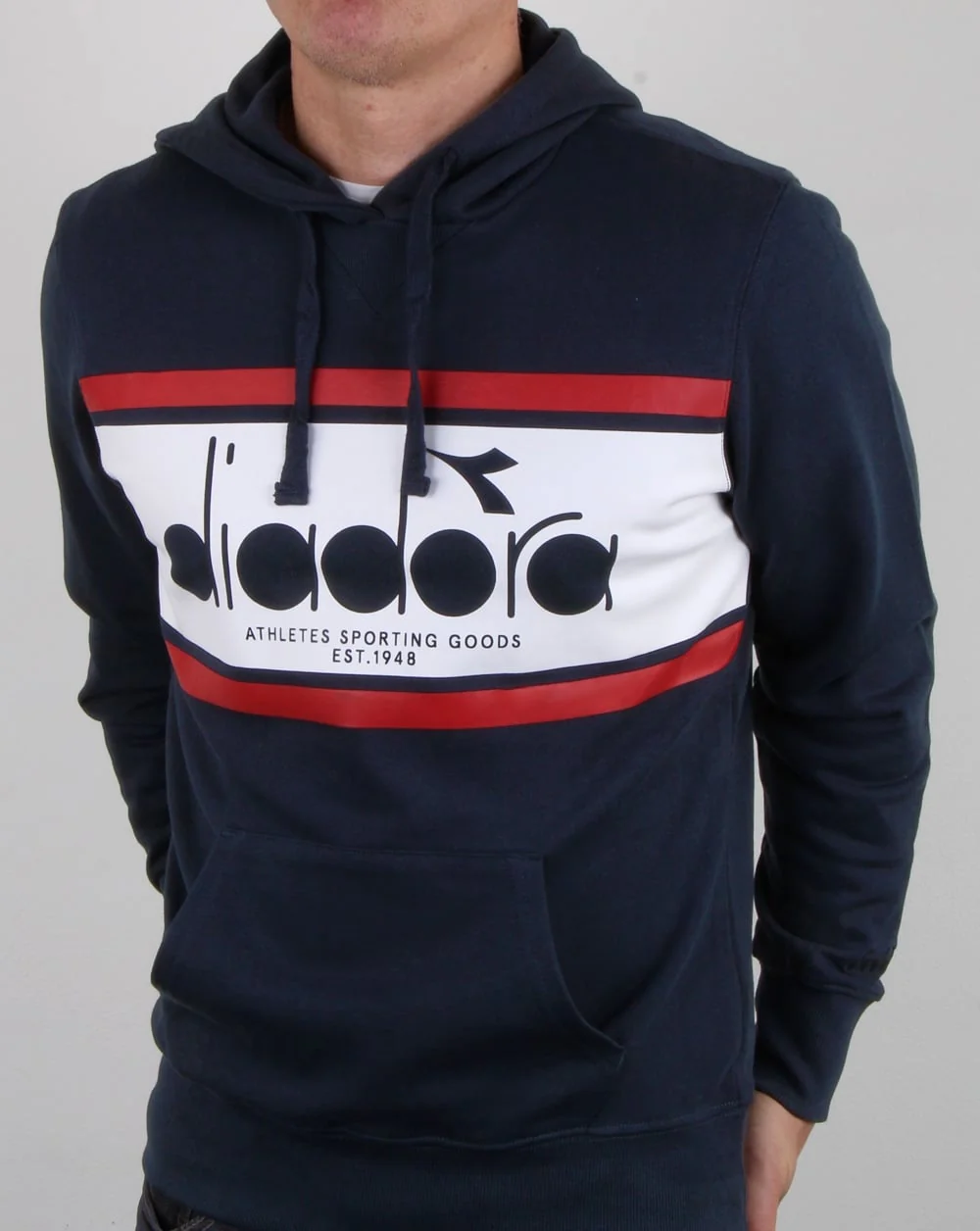 Diadora Spectra Hoody Blue Denim/White/Red - Image 4