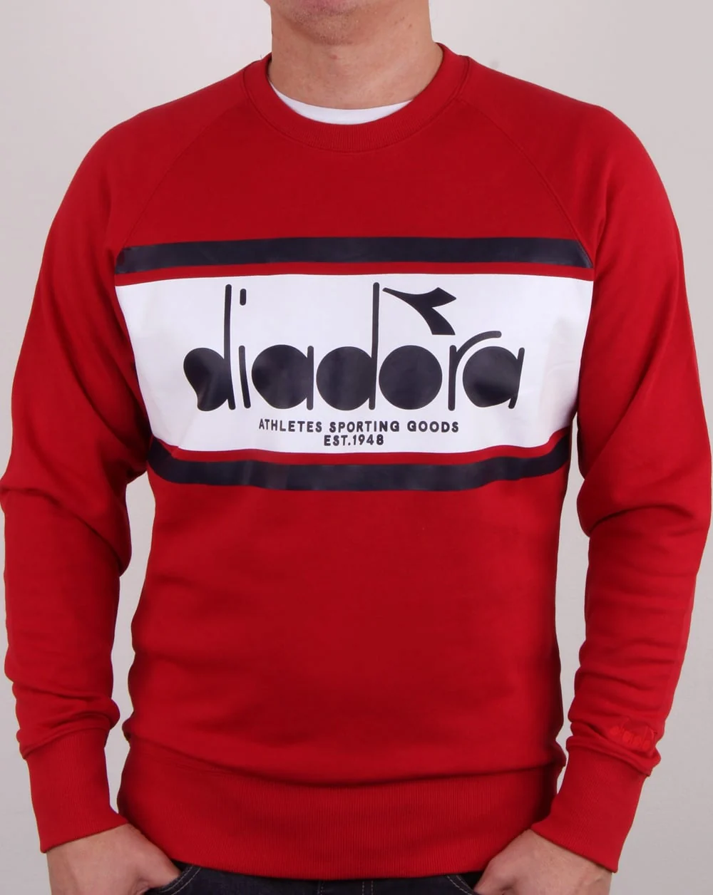 Diadora Spectra Sweatshirt Red/white/blue Denim
